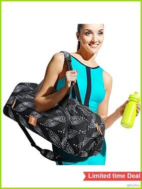 Large Yoga Mat Bag Carrier 8 Pocket Wet Pocket Gym Duffle for Women Men
